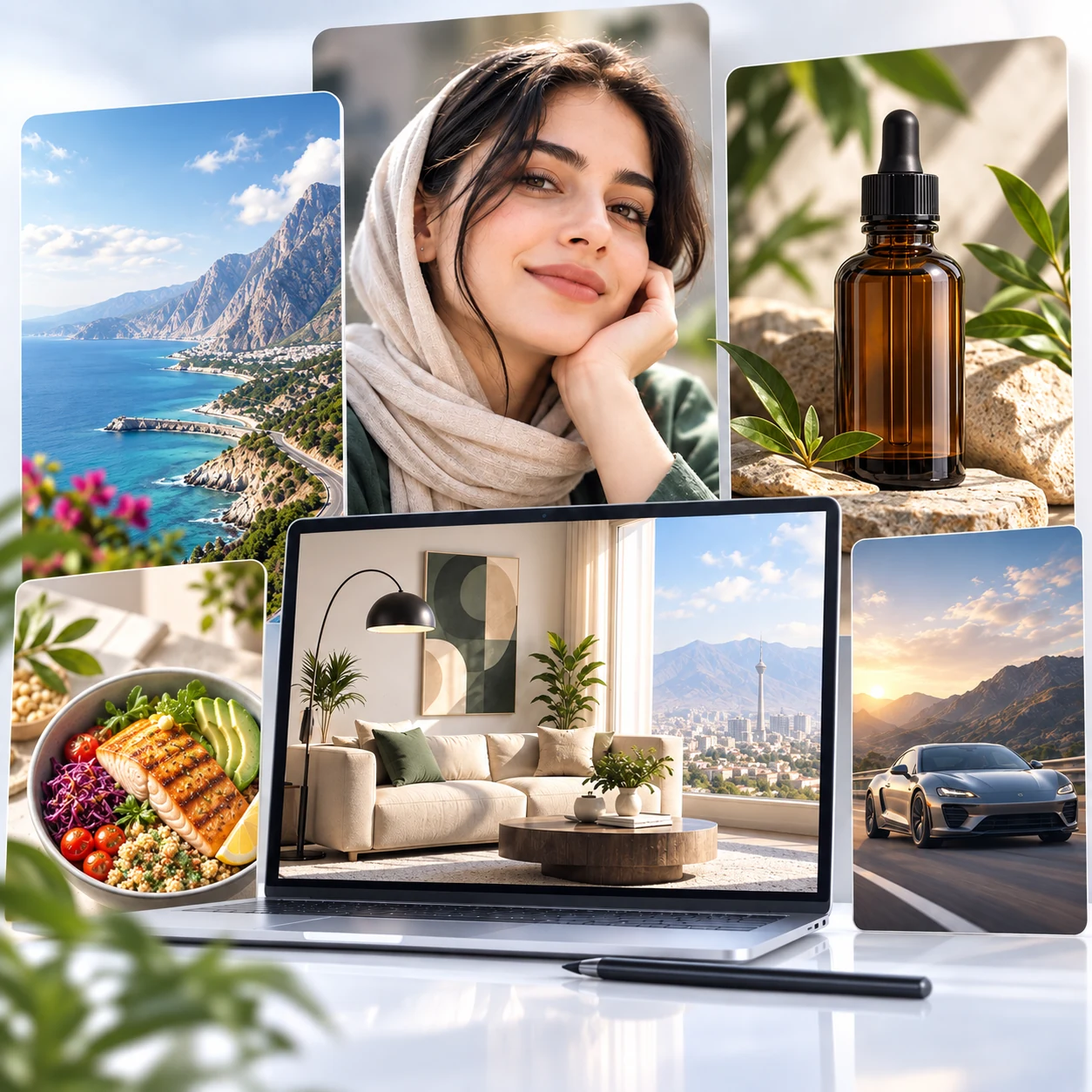 نمونه خروجیهای هوش مصنوعی ساخت و ادیت عکس در AllModelsAI